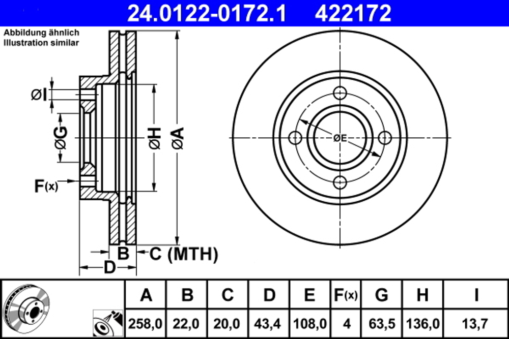 ATE - 24012201721-ATE - Brake Disc