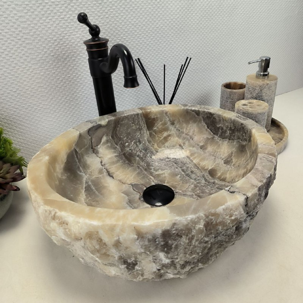 Раковина из оникса Erozy Grey EO-62248 46*40*15 0093