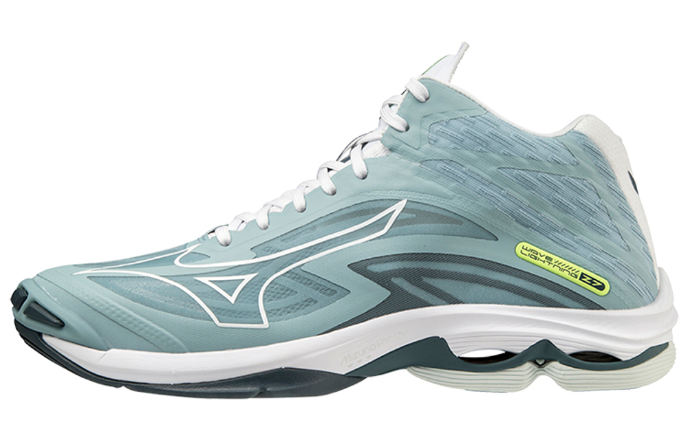 Mizuno Volleyball Shoes Unisex Mid top Blue/Black/Neon Green