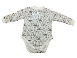 Боди с длинным рукавом на кнопках из кулирки (100% хлопок) на рост 86 см