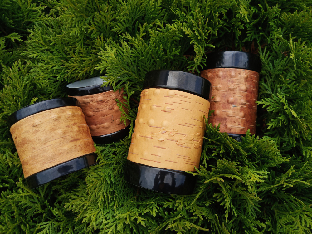 Кружка малая фарфоровая без ручки с берестой. Коллекция Dots (Пупырышки или Точки)