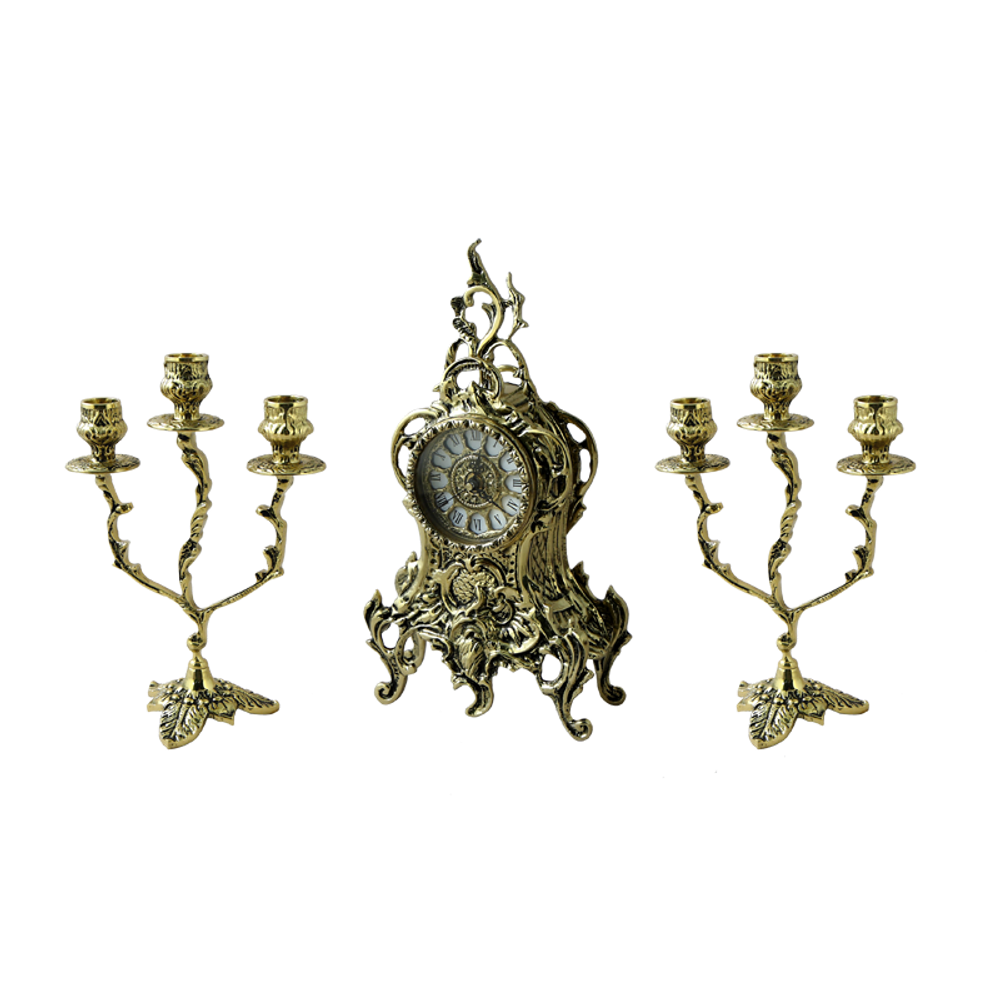 Bello De Bronze Часы Ласу каминные, золото