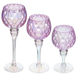 GAEM Подсвечник, набор из 3-х шт, L10 W10 H29,5 см