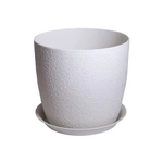 Кашпо ВЕРОНА D180мм 3л с подставкой белый ротанг 0,161,18х0,18м