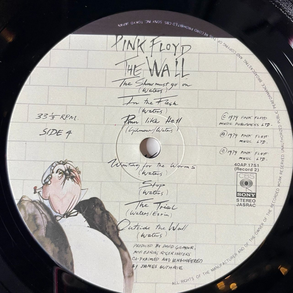Винтажная виниловая пластинка LP Pink Floyd The Wall (Japan 1979) (No Obi) Another Brick In The Wall 40AP 1750
