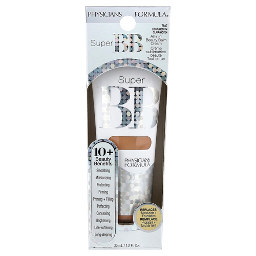 Physicians Formula, Super BB, универсальный крем-бальзам, оттенок 7867, светлый/средний, 35 мл (1,2 жидк. унции)
