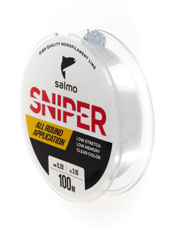 Леска монофильная Salmo Sniper Clear 100м, 0.20мм