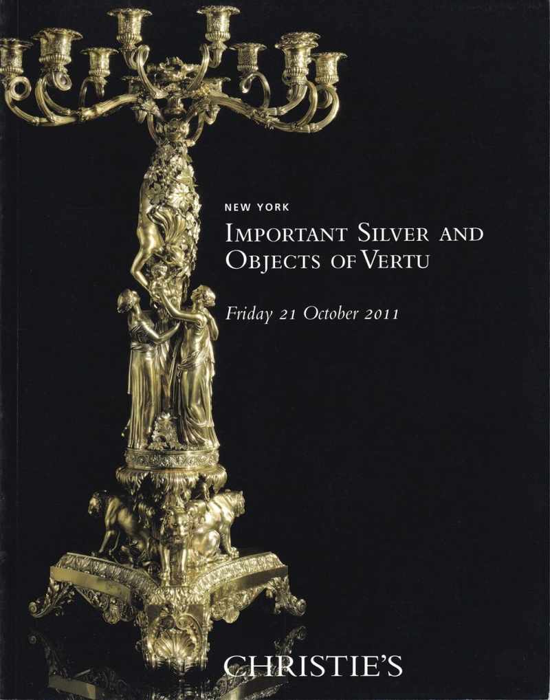 Каталог аукциона Christie’s, Нью-Йорк, Шедевры серебра и предметы роскоши от 21 октября 2011 года