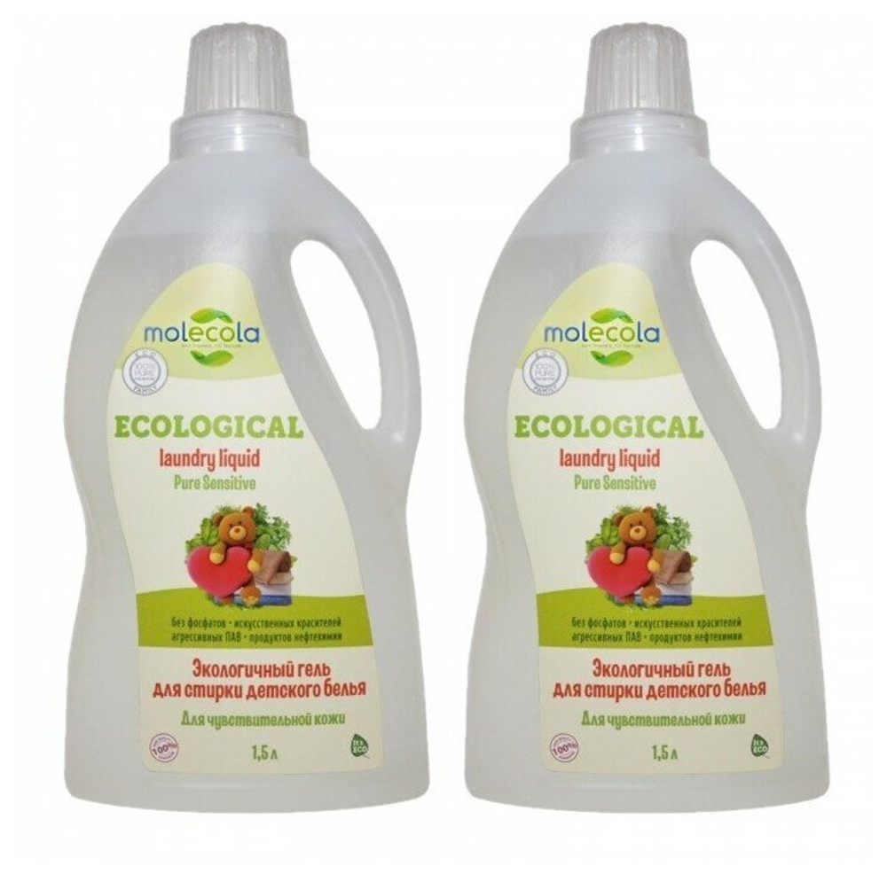 ГЕЛЬ MOLECOLA ЭКОЛОГИЧНЫЙ ДЛЯ СТИРКИ ДЕТСКОГО БЕЛЬЯ 1,5Л 9097
