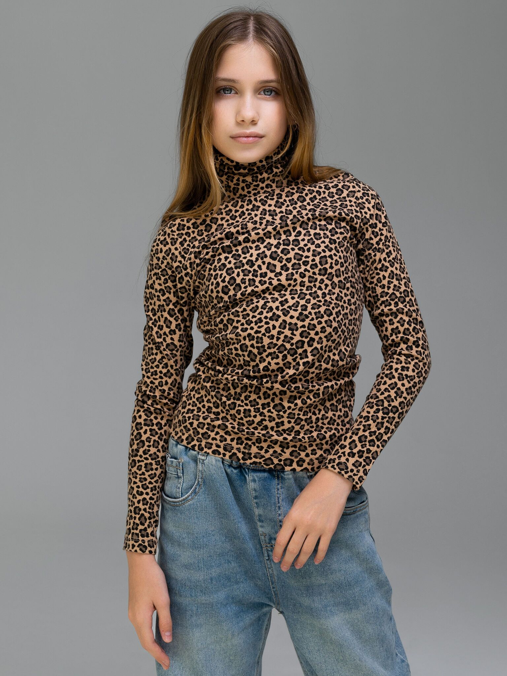 Водолазка/Леопардовый/LRTT-254/00-0030741/140