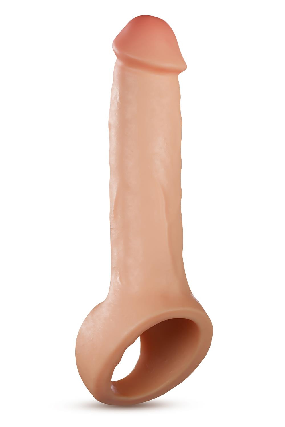 Телесная насадка-удлинитель Thrive 8.75 Inch Realistic Penis Extender Sleeve - 22,2 см. (Цвет: телесный)
