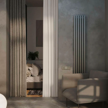 Радиатор WARMMET водяной настенный вертикальный Luxe 60V (W) СЕРЫЙ RAL7040