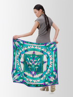 Платок «Каменный цветок» 100% шёлк