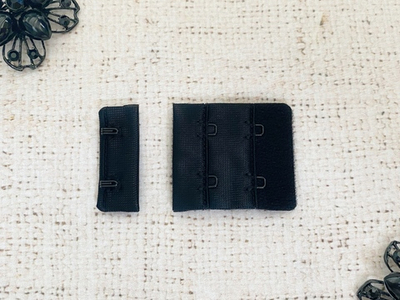 Застежка с крючками для бюстгальтера, р. 3,7*4,3 см, чёрный