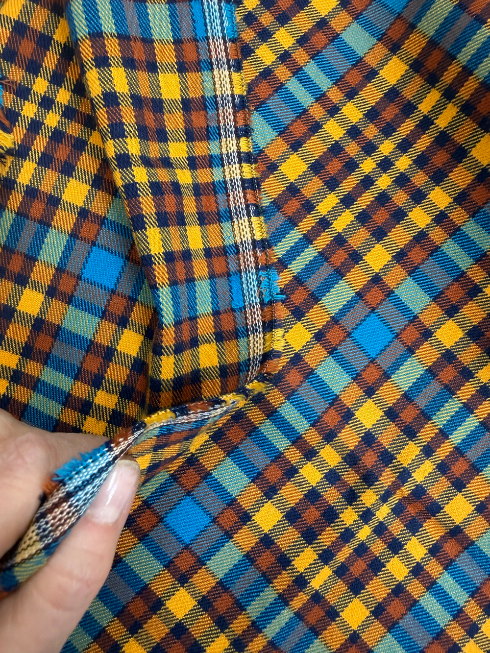 Ткань плательная в клетку (Италия) шерсть/вискоза/поламид ш-145см цена за 1 м