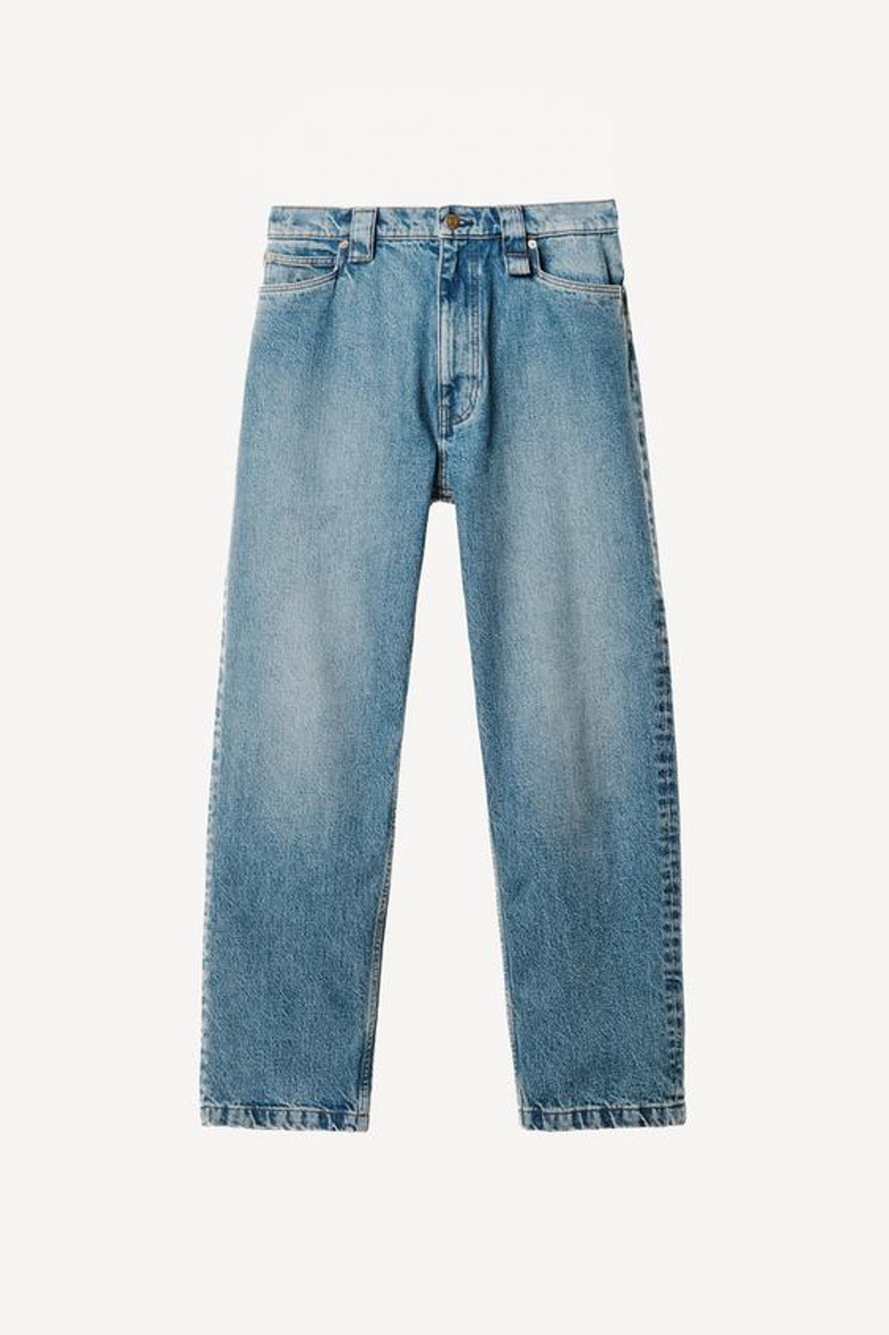 ZARA X WILLY CHAVARRIA ДЖИНСЫ ПРЯМОГО КРОЯ, ГОЛУБОЙ