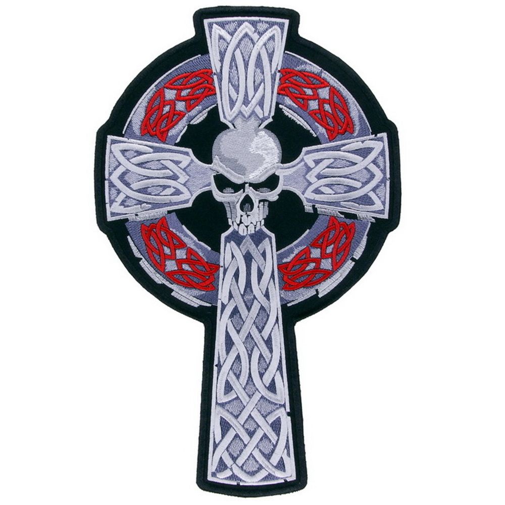 Нашивка Кельтский крест с черепом