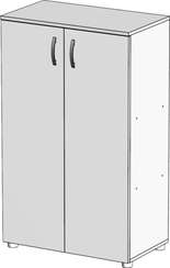 Стеллаж средний закрытый