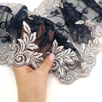 Вышивка на сетке Adeline СИНИЙ/ПУДРА, 21,5см