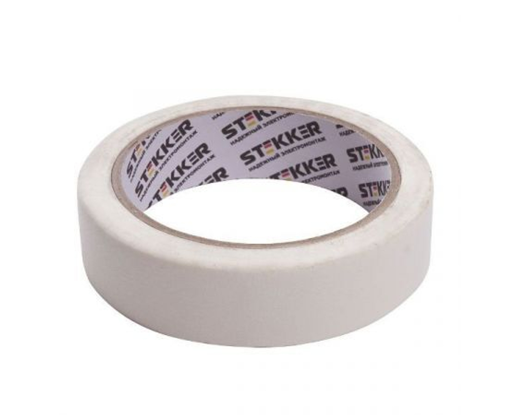 Малярная лента 36 мм, длина 40 м, на бумажной основе, белый Stekker INTP7-36-40 39155, Упаковка 6 штук