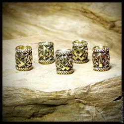 Бусина "Руна Одал . Старший футарк" для темляков или браслетов