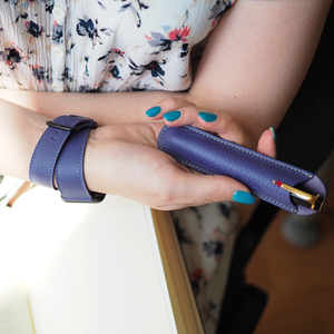 Ремешок для Apple Watch 44/45/49мм ST Double Strap из кожи теленка, цвета сирени