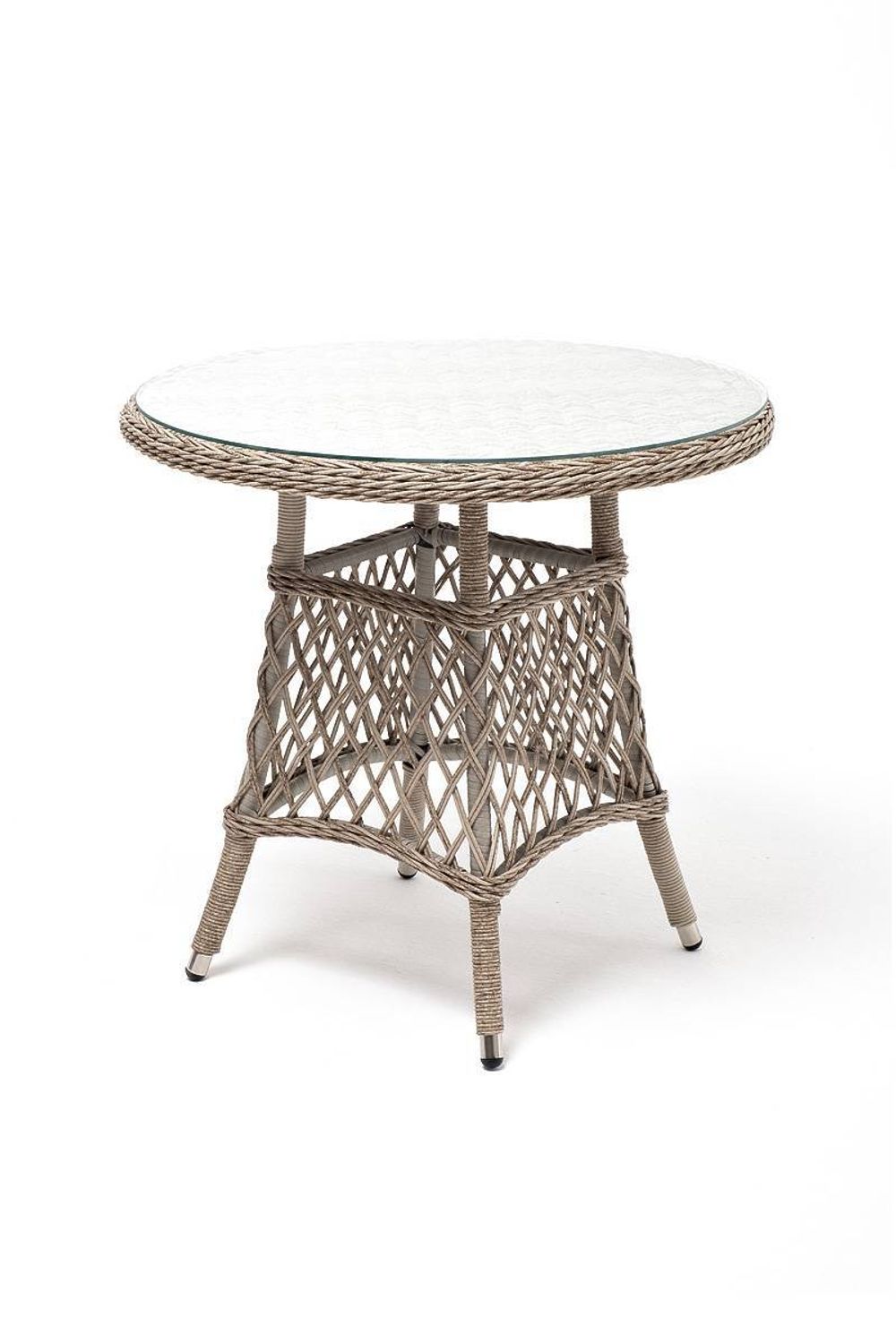 "Эспрессо-80 L" обеденная группа плетеная, цвет бежевый