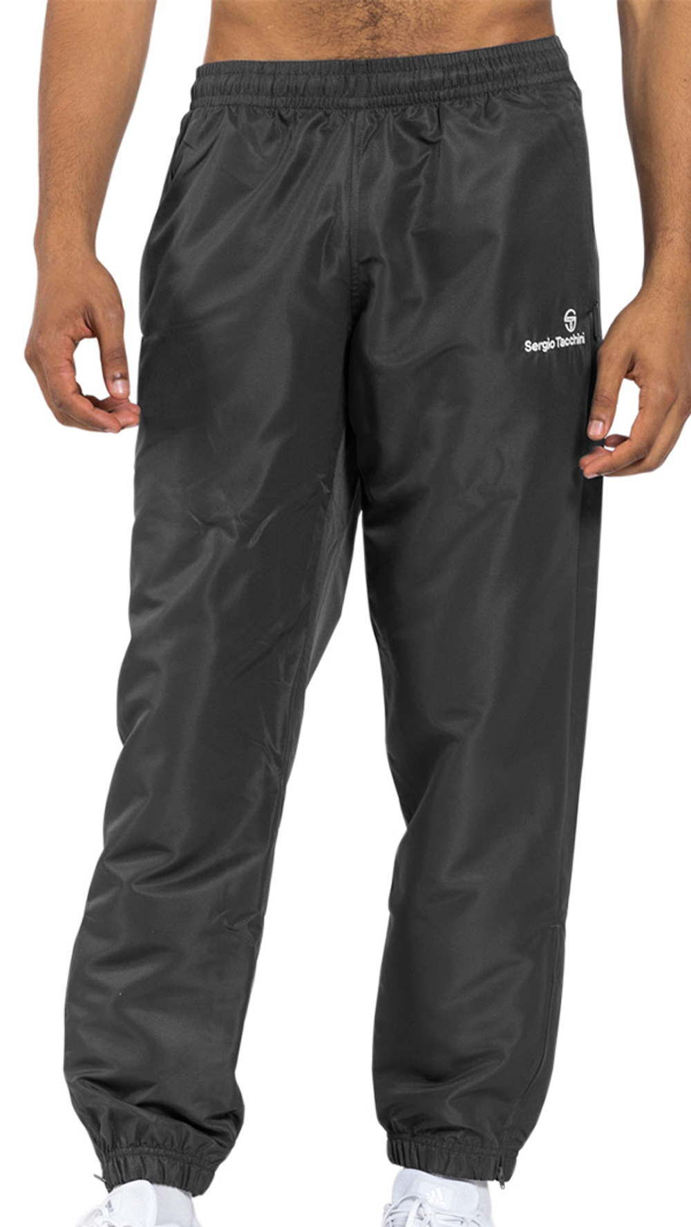 Мужские штаны теннисные Sergio Tacchini Carson Slim Pant - black/white