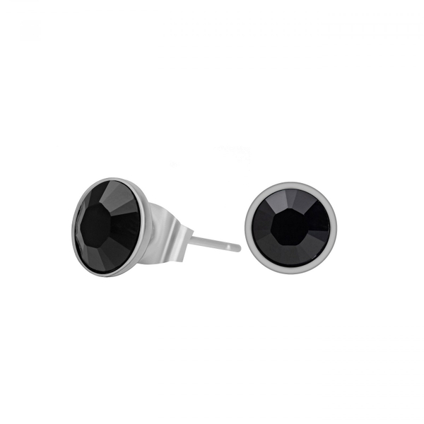 Серьги-пусеты Fiore Luna Jet SWE298 J S