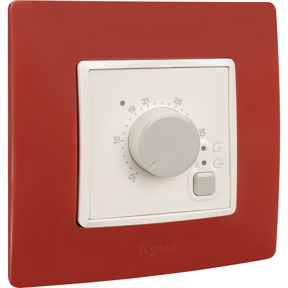 Терморегулятор для тёплого пола с внешним датчиком в комплекте 16А 230В - белый ETIKA Legrand