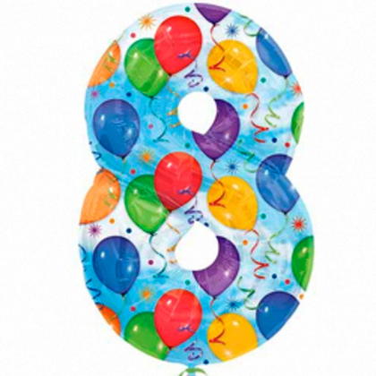 Цифра "8" с шарами