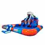 Надувной наземный аквапарк «Акула», 8*7*4,5 м