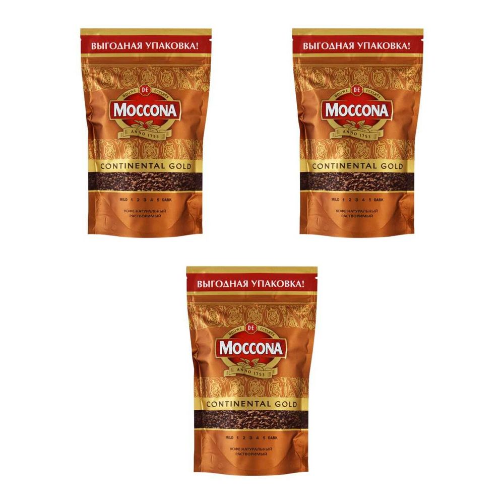 Кофе растворимый Moccona Continental Gold 140 г 3 шт