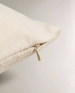 ZARA HOME НАВОЛОЧКА ДЛЯ ДЕКОРАТИВНОЙ ПОДУШКИ С КОНТРАСТНОЙ ЛИНИЕЙ, СВЕТЛО-БЕЖЕВЫЙ