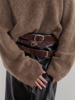 БАЗОВЫЙ РЕМЕНЬ ЗАМША ТЕМНЫЙ ШОКОЛАД