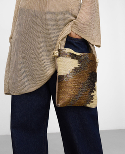 Adolfo Domínguez Стеганая коктейльная сумка со стразами, разноцветный