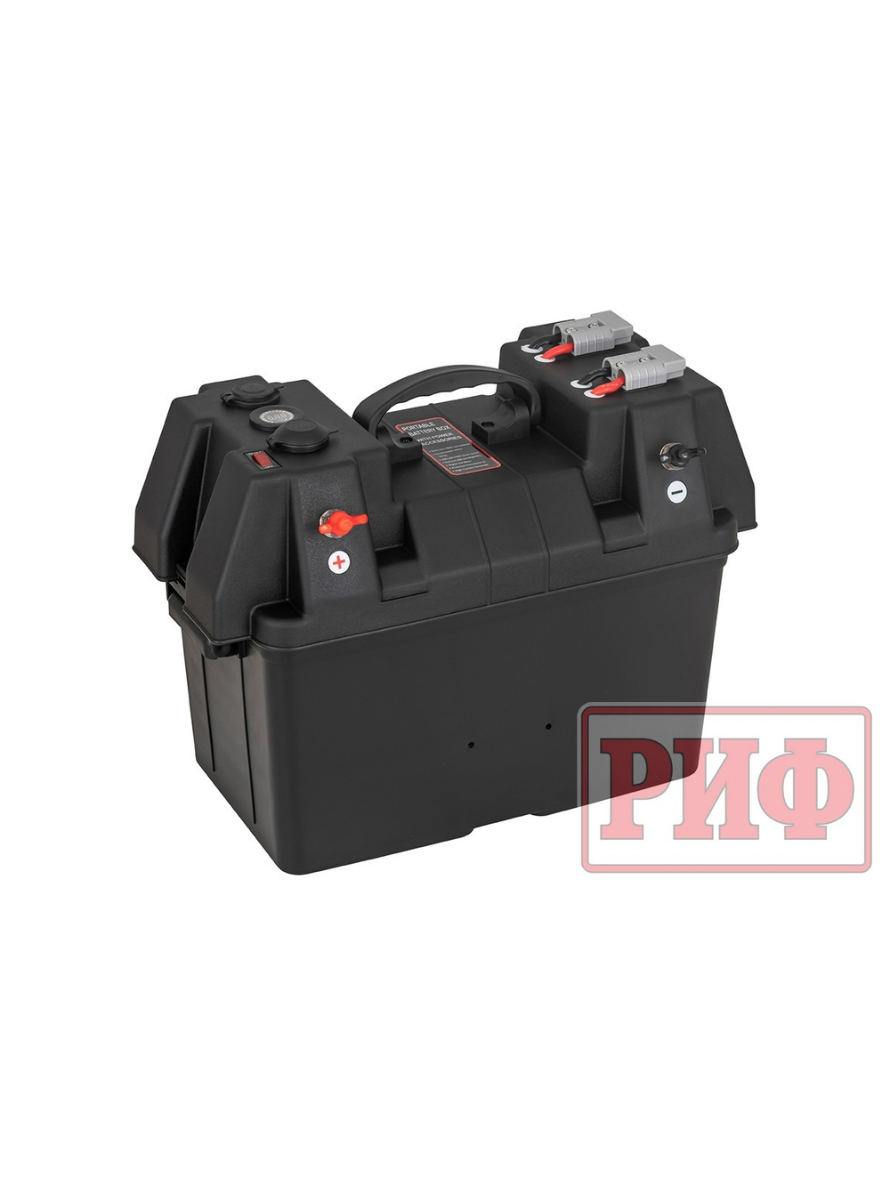 Бокс аккумуляторный 2xUSB, 1x12В, вольтметр с индикацией (424х251х306 мм)