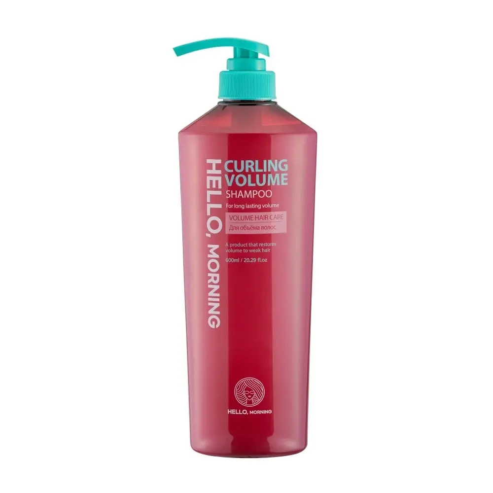 Шампунь для волос для придания объема HELLO MORNING Curling Volume Shampoo 600 мл