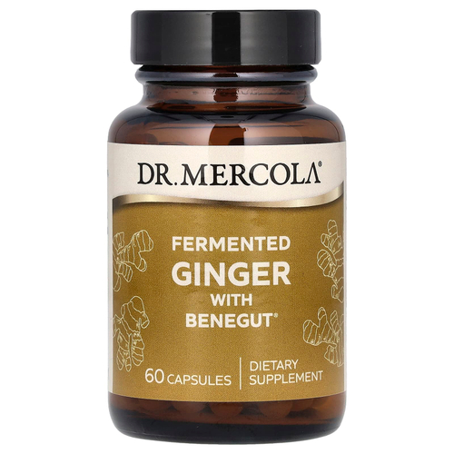 Dr. Mercola, ферментированный имбирь с бенегутом, 60 капсул