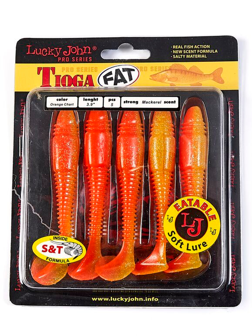 Виброхвосты съедобные LJ Pro Series TIOGA FAT 3.9in (10.00)/T26 5шт.