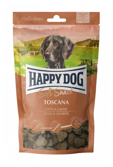 Happy Dog Soft Snack Тоскана лакомство для взрослых собак с уткой и лососем