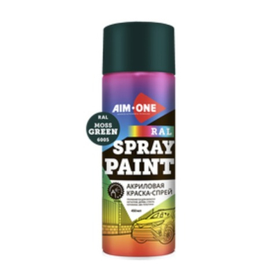 Aim-One Краска-спрей RAL-6005. Зеленый мох