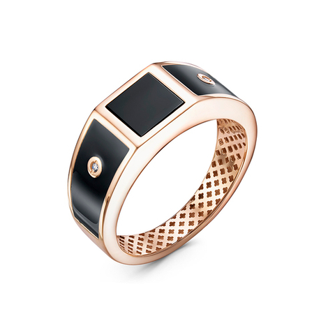 Кольцо из золота 585 пробы с Ониксом