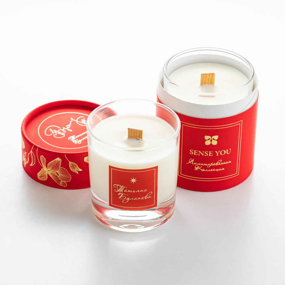 Свеча в стеклянном стакане 320 мл, «Ландыш» Лимитированная коллекция Татьяны Булановой