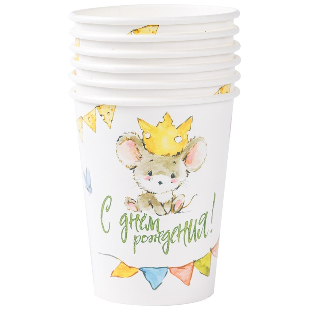 Стакан С ДР Мышонок 250мл 6шт/G