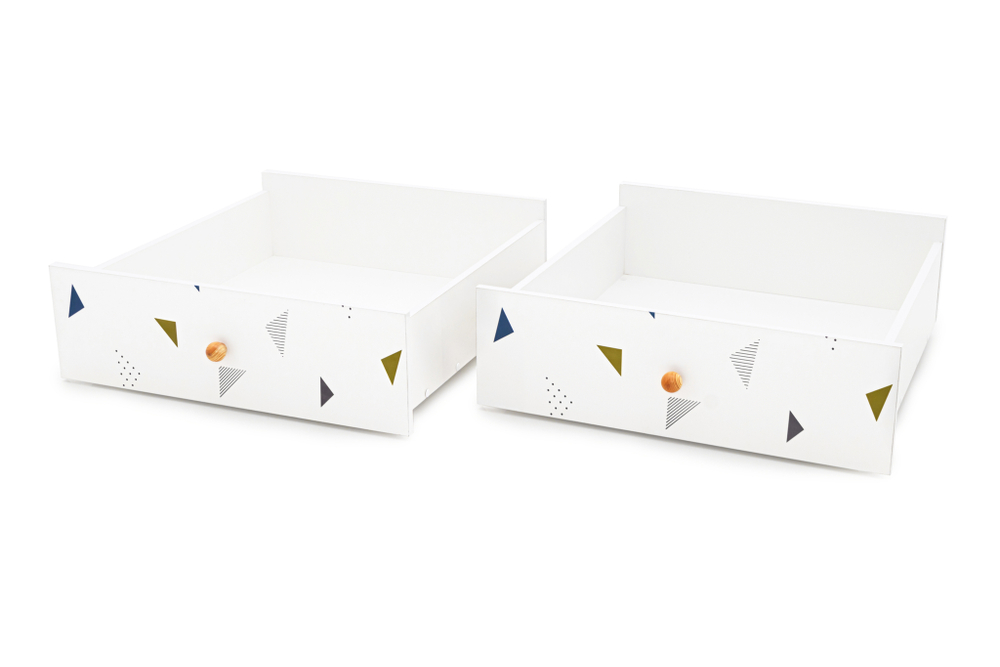 Ящики для кровати Бельмарко Stumpa Треугольники зеленый синий