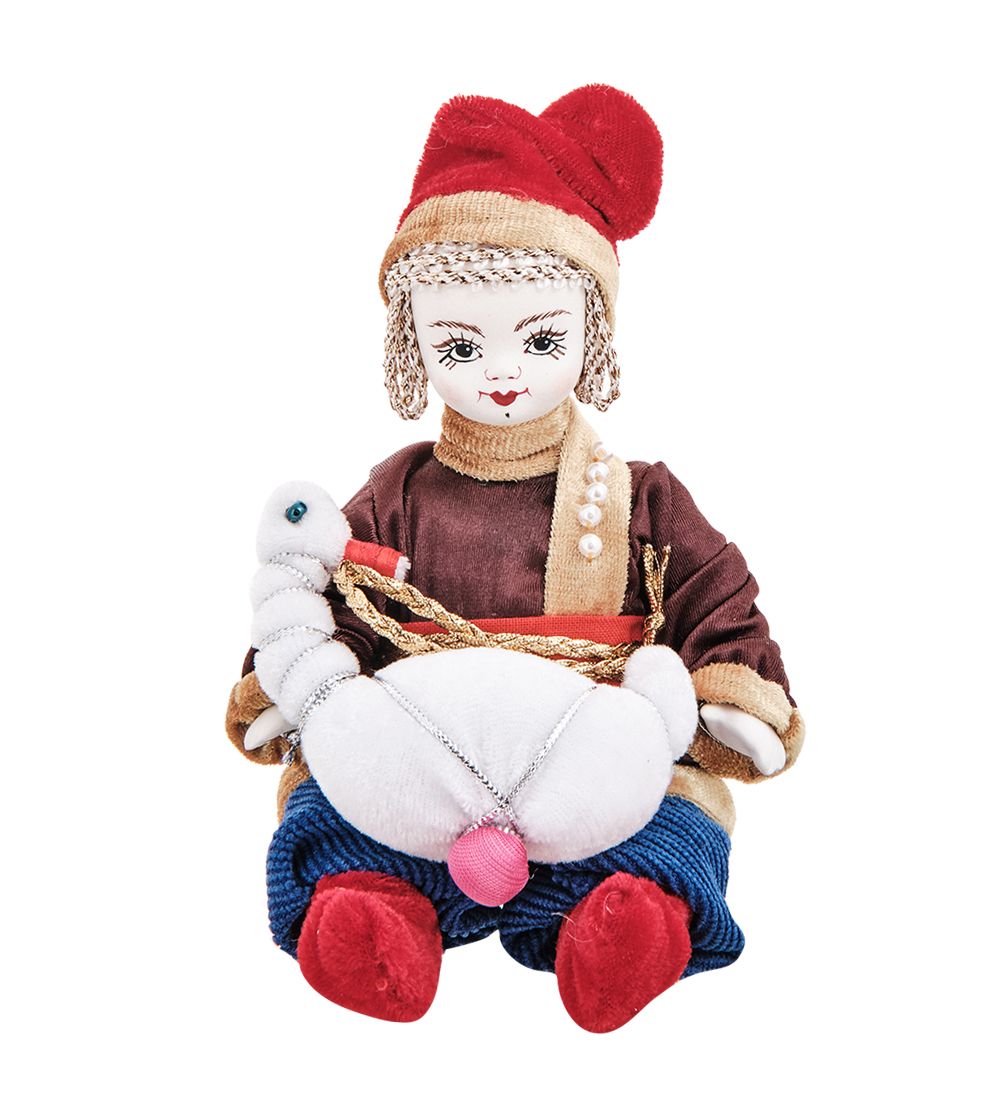 RK-964 Кукла малая «Мальчик с игрушкой»