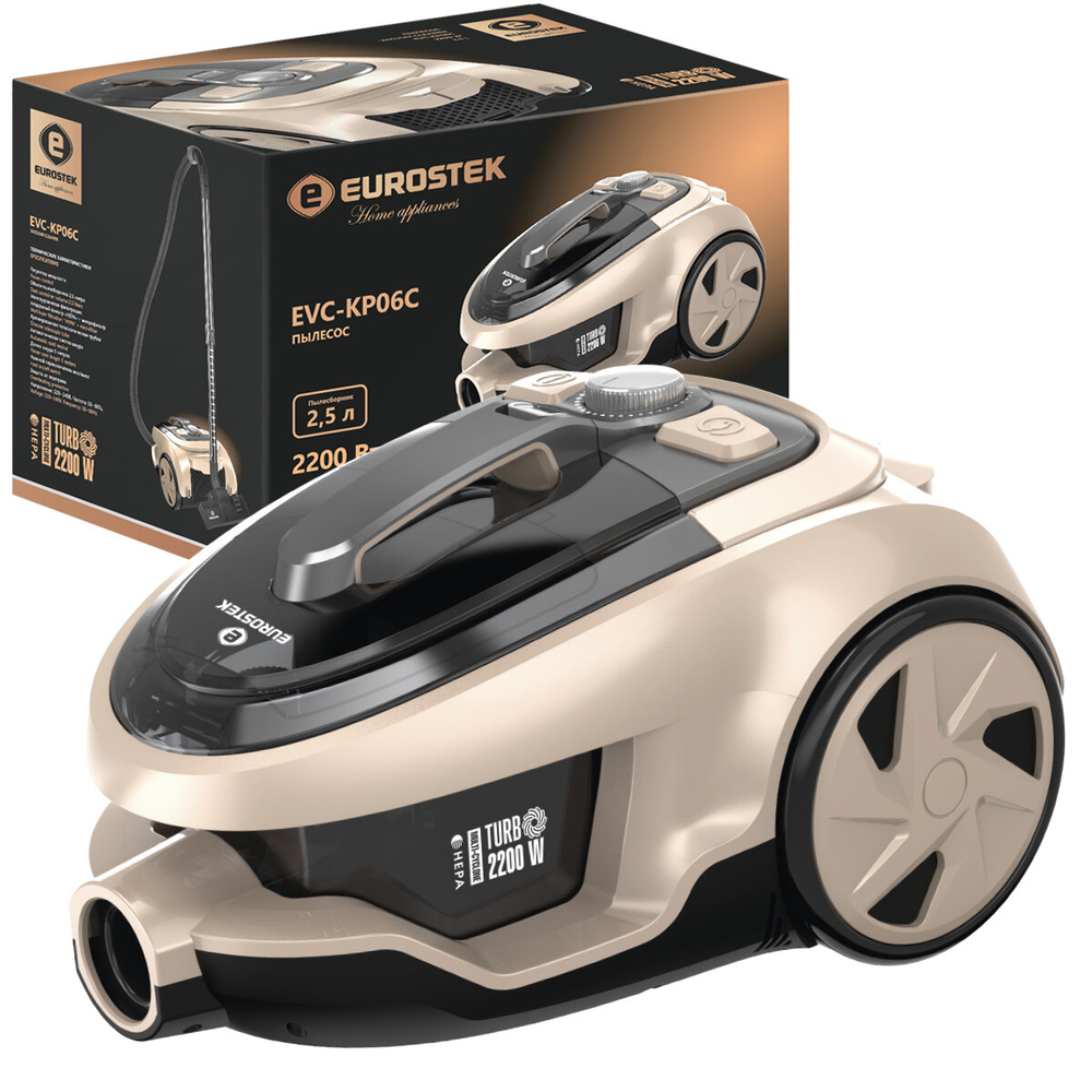 Пылесос EUROSTEK EVC-KP06С Кремовый