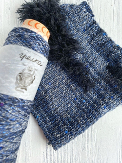 Пряжа бобинная для ручного и машинного вязания джинсовый хло