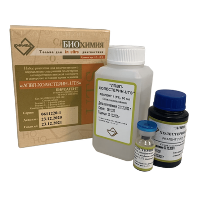 Набор для количественного определения содержания холестерина липопротеинов высокой плотности в сыворотке или плазме крови человека "ЛПВП-Холестерин-UTS", 120 мл